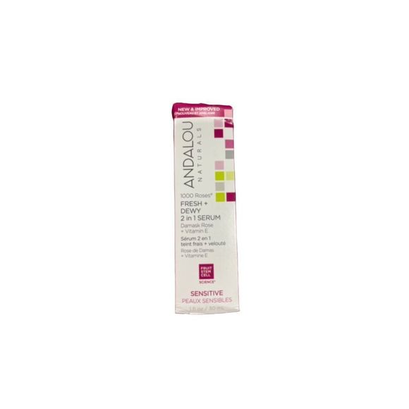 Andalou Naturals 1000 Roses Dewy 2-In-1 Serum, 1 oz. - Picture 1 of 2